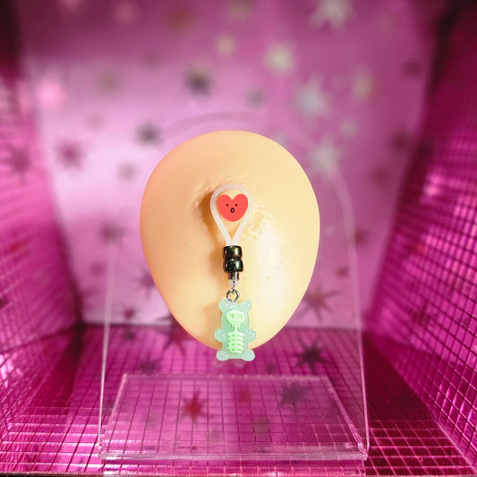 Gummy Bear Nipple Nooses - 19mm Glow In The Dark Set of 2
